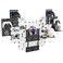 PEGZONE Controller and Headphone Holder Wall Mount Modular Gaming Pegboard with Accessories Controller Stand for Xbox PS5 PS4 Switch Video Game Storage Disc Shelf 14pcs Pegboard Black White