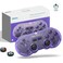 8Bitdo SN30 Pro Wireless Bluetooth Controller Hall Effect Joystick Update with Rumble Vibration USBC Cable Gamepad Compatible with SwitchSwitch 2Windows Mac OS Android Steam Crystal Purple