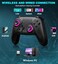 NealGamefy Switch ControllersWireless Switch Pro Controller for SwitchLiteOLEDiOSAndroidRechargeable Wired PC Gaming Controller with Cool LED Light Turbo 6Axis Gyro 4Speed Vibration