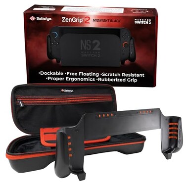 Satisfye ZenGrip 2 Slim Bundle Accessories Compatible with Nintendo Switch 2 The Bundle includes ZenGrip 2 Slim Case Fits Switch 2 only
