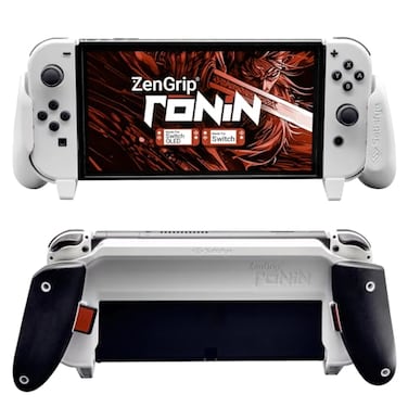 Satisfye ZenGrip Ronin White Dockable Switch Grip Comfortable Ergonomic Joy Con Switch Control