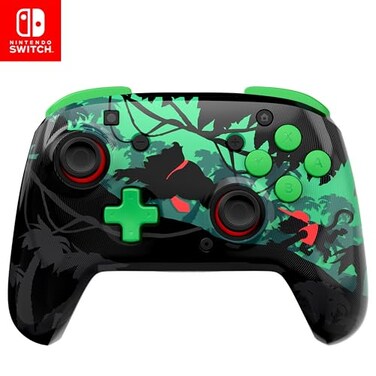 Turtle Beach Rematch Wireless Controller Officially Licensed for Nintendo Switch Switch LiteOLED Works wNintendo Switch 2 Lenticular Shift Design Rechargeable Battery Donkey Kong GreenBlack