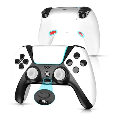 UGAME Replacement for Luna ControllerYmir Wireless Controller for Fire TV with Back PaddlesTurbo1200 mAh Power SupplyMando Made for LunaPS4PCWhite