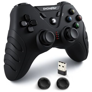 DuLingKer PC Controller Wireless PS3 Controllers PC Gamepad with Hall Effect Joysticks and Dual Vibration 24G Wireless Gaming Controller for Windows 11 10 8 PS3 Android TV Steam Raspberry Pi