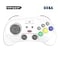 Retro-Bit RetroBit SEGA Saturn PRO 24GHz Wireless Pro Controller for Sega Saturn Sega Genesis Mini Switch PC Mac Includes 2 Receivers White