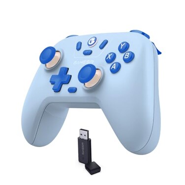 GameSir Nova Lite Wireless Controller 24G Bluetooth Gamepad for Windows PC iPhone Android Switch Steam Deck Hall Effect Triggers Turbo Function Rumble Vibration Blue