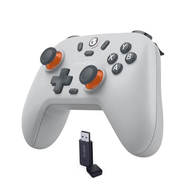 GameSir Nova Lite Wireless Controller 24G Bluetooth Gamepad for Windows PC iPhone Android Switch Steam Deck Hall Effect Triggers Turbo Function Rumble Vibration Gray