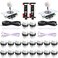 Easyget New Updated 2Player LED DIY Arcade Kit 2X Zero Delay USB Encoder 2X Joystick 20x LED Arcade Buttons for PC Windows MAME Raspberry Pi Arcade DIY 2Player White Kit