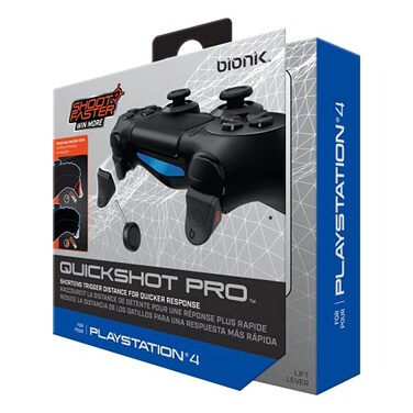 Bionik Quickshot Pro Customizable Trigger Enhancement Kit Designed for PlayStation 4 Dualshock Controllers Improved Ergonomics PlayStation 4 controllers triggers