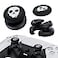 PlayRealm NO FALLING OFF Thumbstick Extender Silicone Grip Cover 2 Sets for PS5 PS4 Controller Ghost White