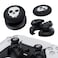 PlayRealm NO FALLING OFF Thumbstick Extender Silicone Grip Cover 2 Sets for PS5 PS4 Controller Ghost White