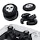 PlayRealm NO FALLING OFF Thumbstick Extender Silicone Grip Cover 2 Sets for PS5 PS4 Controller Ghost White