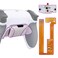 eXtremeRate Silver Real Metal Buttons RMB Ver RISE4 Remap Kit for PS5 Controller BDM030 040 050 Gray Rubberized Grip White Redesigned Back Shell Upgrade Board 4 Back Buttons for PS5 Controller