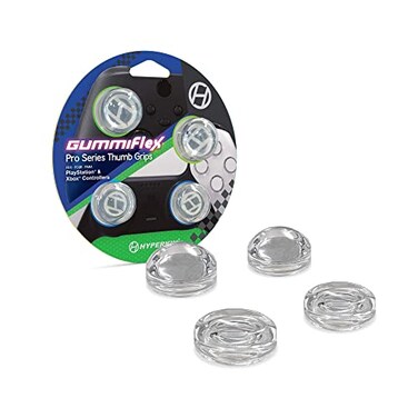 Hyperkin GummiFlex Pro Series Thumb Grips 4 Pack for PlayStation and Xbox Controllers