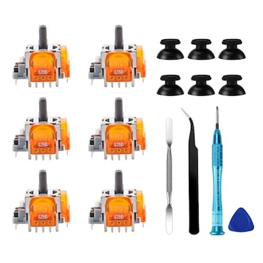 HGamyox TMR Electromagnetic Joysticks Replacement for DualSense PS5 Controller 3D Analog Joysticks Thumbsticks with Screwdriver for Playstation 5 Repair Part Tool Kit
