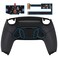 eXtremeRate Black Rubberized Grip Programable RISE4 Remap Kit for PS5 Controller BDM010 BDM020 Models Upgrade Board Redesigned Back Shell 4 Back Buttons for PS5 Controller