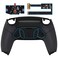 eXtremeRate Black Rubberized Grip Programable RISE4 Remap Kit for PS5 Controller BDM010 BDM020 Models Upgrade Board Redesigned Back Shell 4 Back Buttons for PS5 Controller