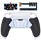 eXtremeRate Black Rubberized Grip Programable RISE4 Remap Kit for PS5 Controller BDM010 BDM020 Upgrade Board Redesigned White Back Shell 4 White Back Buttons for PS5 Controller NO Controller