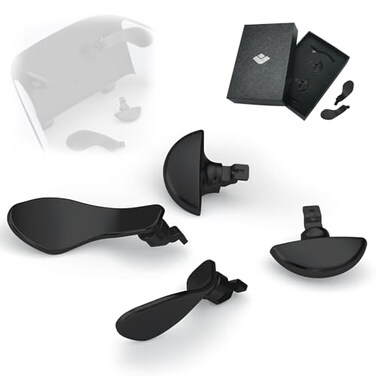 KD.FLY KDFLY Metal Back Paddles for PS5 Edge Controller 4PCS Metal Replacement Back Buttons Interchangeable Button Accessories for PS5 Dualsense Edge Controller Black