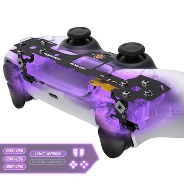 eXtremeRate Light Version Whole Clicky Kit V2 for PS5 Controller BDM040 050 060 Shoulder Face Buttons Micro Switch L2R2 Clicky Hair Trigger Kit Tactile L1R1 Face Buttons Mouse Click for PS5 Control
