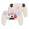 Kuitmor Silicone PS5 Controller Cover Skin Set AntiSlip Soft Protective Case for PS5 Wireless Controller with 2 Thumb Grip Caps and 1 Sticker Beige Hello Kitty
