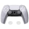 PlayVital Mecha Edition Clear White Ergonomic Soft Controller Silicone Case Grips for ps5 Rubber Protector Skins with Thumbstick Caps for ps5 Controller Compatible with Charging Station