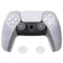 PlayVital Mecha Edition Clear White Ergonomic Soft Controller Silicone Case Grips for ps5 Rubber Protector Skins with Thumbstick Caps for ps5 Controller Compatible with Charging Station