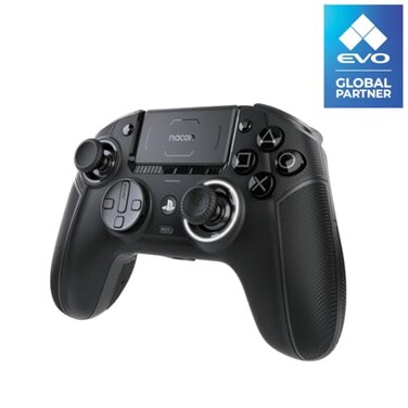 NACON Revolution 5 Pro Officially Licensed PlayStation Wireless Gaming Controller for PS5 PS4 PC Hall Effect Trigger Stops Mappable Buttons Bluetooth Audio Triple Black