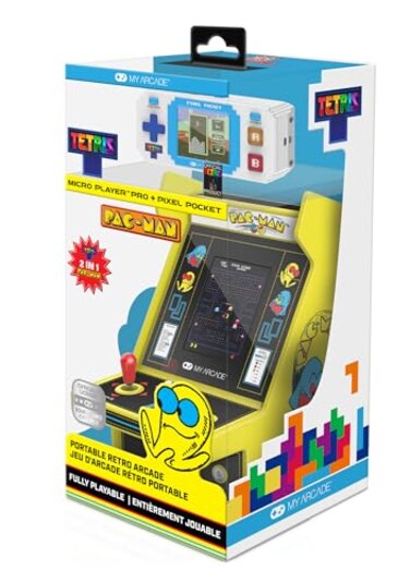 My Arcade PacMan Micro Player and Tetris Pixel Player Retro Arcade Classics Bundle Handheld Portable Gaming