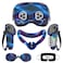 Rechale Silicone Cover Set Compatible with OculusMeta Quest 3S VR Accessories for Meta Quest 3S Protective Cover Set Includes Controller Grip Cover Face Cover VR Shell Cover Aurora Blue