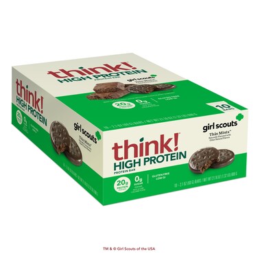 thinkThin Think Bar Protein Thin Mint 10 Count Caddy 21 Ounce