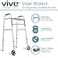 Vive Mobility Vive Folding Walker for Seniors Sturdy Steel Foldable Frame for Adults