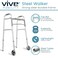 Vive Mobility Vive Folding Walker for Seniors Sturdy Steel Foldable Frame for Adults