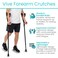 Vive Forearm Crutches Pair Adjustable Lightweight Arm Crutches Forearm
