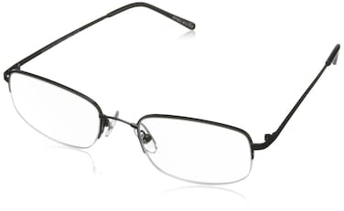 Foster Grant Mens Hf11 Rectangular Reading Glasses Shiny GunTransparent 52 mm 15