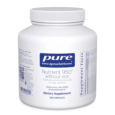 Pure Encapsulations Nutrient 950 Without Iron 180 Capsules