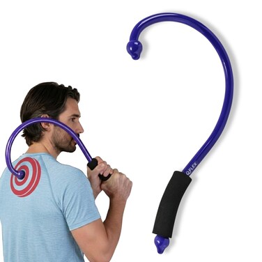 Q-Flex QFlex Back Massager Hook Trigger Point Self Massage Tool for Neck Shoulder Muscle Knot Relief Deep Tissue Massager Stick As Seen on Shark Tank Made in USA
