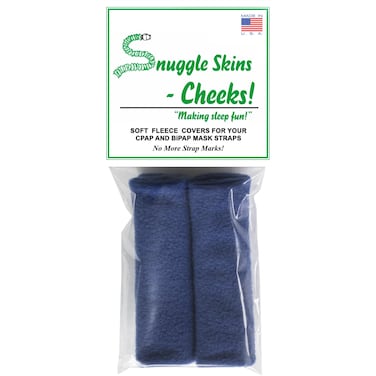 Designs by Snuggle Skins Cheeks CPAP Straps Covers No More Strap Marks Blue