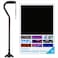 NOVA Offset Quad Cane for Seniors Adjustable Walking Cane with Wrist Strap Foam Handle AntiRattle Lock Lightweight Mobility Aid for Men and Women Black