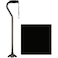 NOVA Offset Quad Cane for Seniors Adjustable Walking Cane with Wrist Strap Foam Handle AntiRattle Lock Lightweight Mobility Aid for Men and Women Black