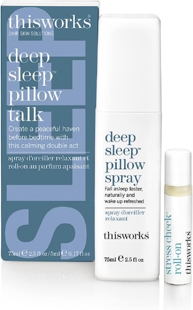 THISWORKS This Works Deep Sleep Pillow Talk Set Pillow Spray Stress Check RollOn