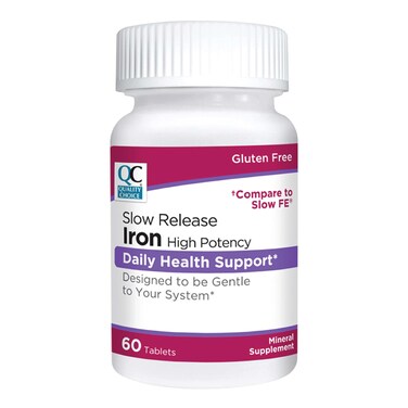 Quality Choice Iron High Potency Slow Release Tablets 45mg 60 Tabets Each Pack of 2