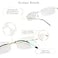LifeArt Blue Light Blocking Computer Reading GlassesMens and Womens Rimless Frame Golden No Magnification