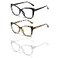 prtcslwd Reading Glasses for Women 3 Pack Cat Eye Oversized Blue Light Blocking Glasses 125