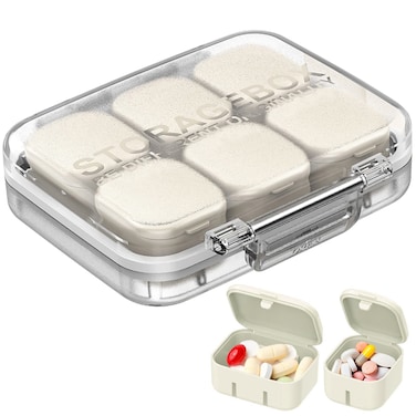SOFISO Pill Organizer 46 Grid Free Assembly Travel Medicine Organizer