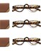 Hubeye 3 Pack Half Moon Frame Reading GlassesRetro Small Semi Readers 15