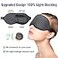 YIVIEW Sleeping Eye Mask Eyelash Extensions Friendly 3D Contoured Gray