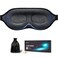 YIVIEW Sleeping Eye Mask Eyelash Extensions Friendly 3D Contoured Gray