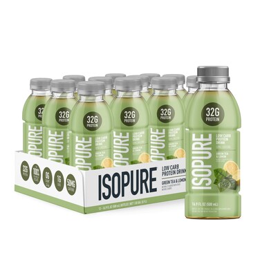 Isopure Zero Carb 32g Clear Protein ReadytoDrink Whey Protein Isolate Green Tea 12 Pack Packaging May Vary