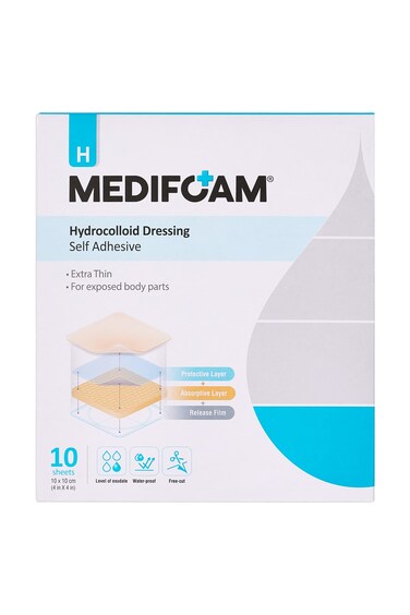 Medifoam H Hydrocolloid Dressing 4 x 4 in 10 Sheets